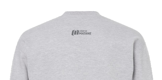 CEGEP DE MATANE - SF000 Molleton col rond unisexe - SE. S15877 (AV) - SE. S10555 (NUQUE)