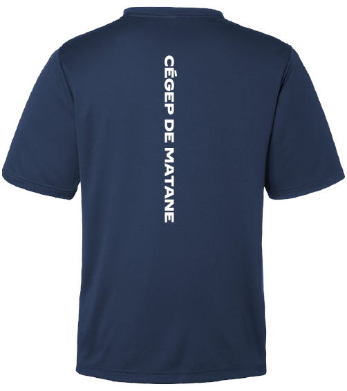 CEGEP DE MATANE - TT15 T-shirt de performance en maille Zone pour hommes - SE. S15896 (AVG) - SE. S15891 (DOS)
