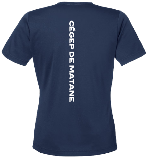 CEGEP DE MATANE - TT15W T-shirt de performance en maille Zone pour femmes - SE. S15896 (AVG) - SE. S15891 (DOS)