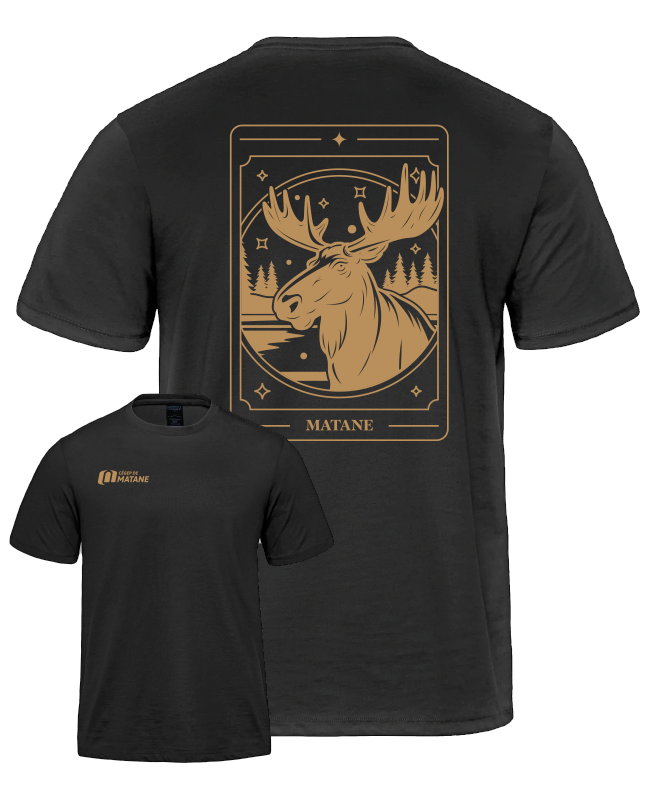 ORIGNAL - CEGEP DE MATANE - S05500 T-shirt en coton biologique unisexe - SE. S10555 (AVD) + SE. S16574 (DOS)