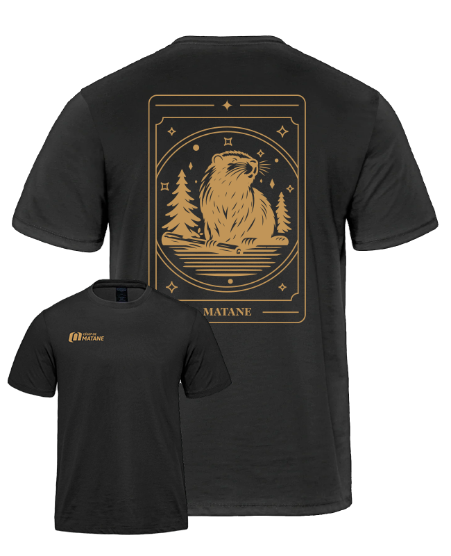 CASTOR - CEGEP DE MATANE - S05500 T-shirt en coton biologique unisexe - SE. S10555 (AVD) - SE. S15879 (DOS)